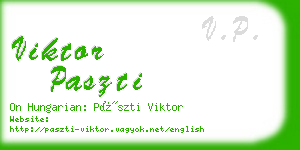 viktor paszti business card